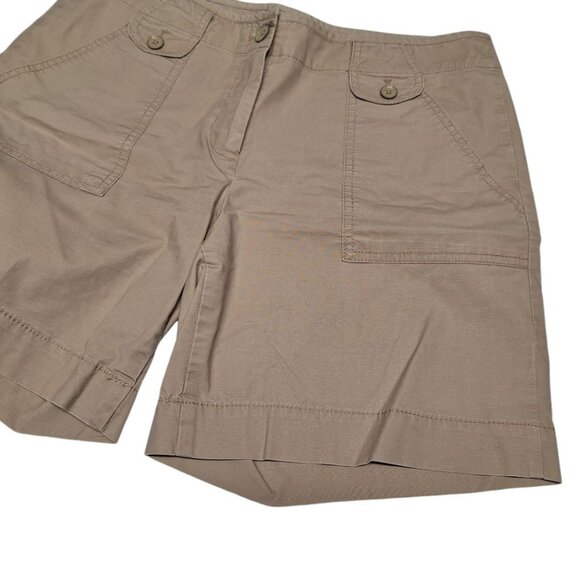 Talbots Khaki Shorts Women Size 4 Pockets Lightweight Casual Camp - Picture 2 of 9